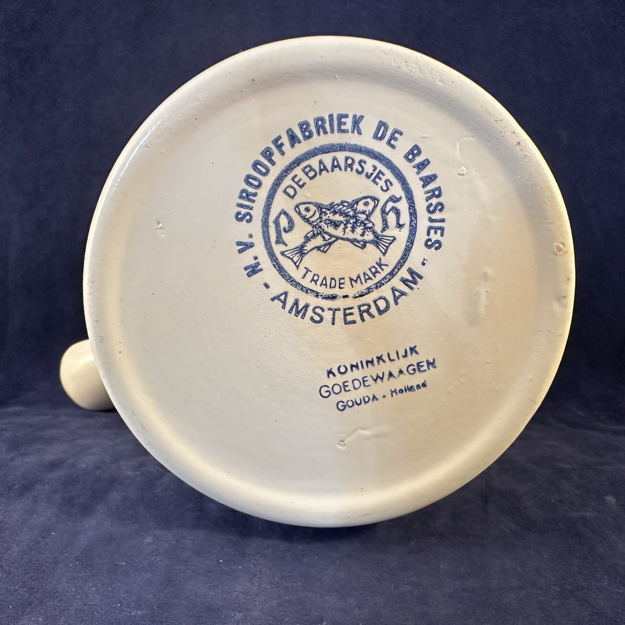 Stroopkannnetje van Siroopfabriek De Baarsjes Amsterdam, Goedewaagen Gouda.Hoog 14 cm - Afbeelding 5