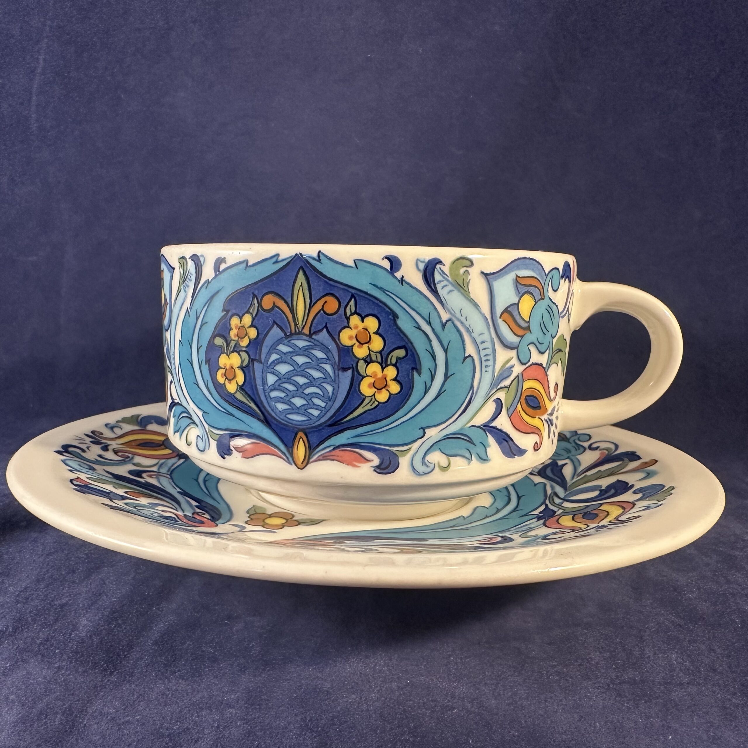 Villeroy en Boch 'Izmir' theekop en schotel Ø 8,7 cm hoog 5,5 cm