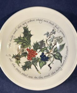 Portmeirion Botanic Garden'The Holly and the Ivy' papkom Ø 17 cm hoog 4,5 cm