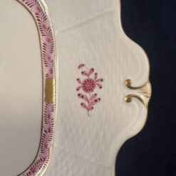 Herend Apponyi (431/AP) roze koekschaal met oortjes 24,5 x 24,5 cm - Afbeelding 2