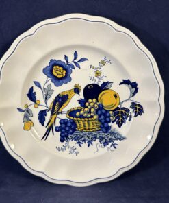Spode 'Blue Bird' fruitbordje/ dessertbordje Ø 19,5 cm