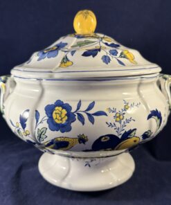 Spode 'Blue Bird' soepterrine Ø 20 cm, hoog 24 cm.