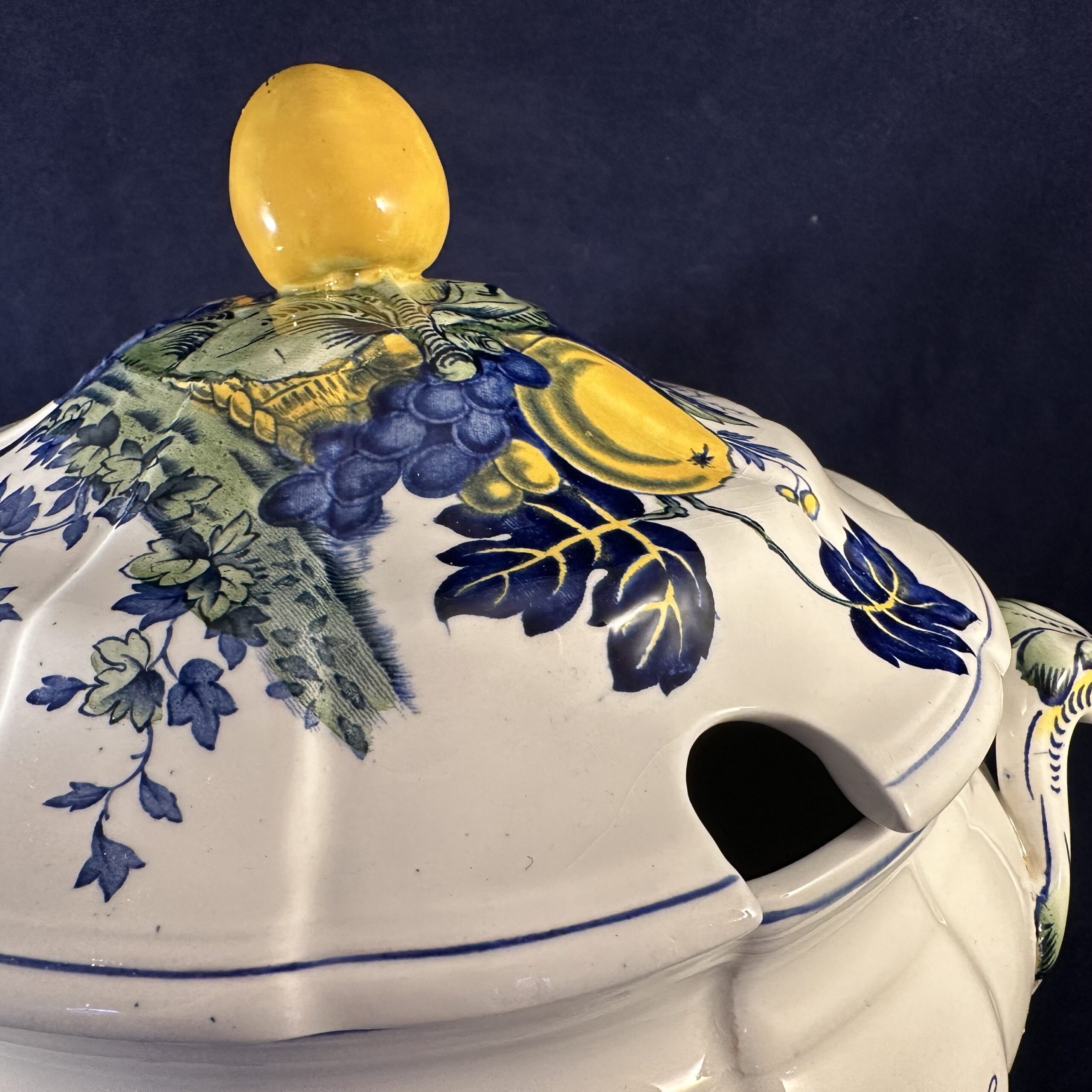 Spode 'Blue Bird' soepterrine Ø 20 cm, hoog 24 cm. - Afbeelding 5