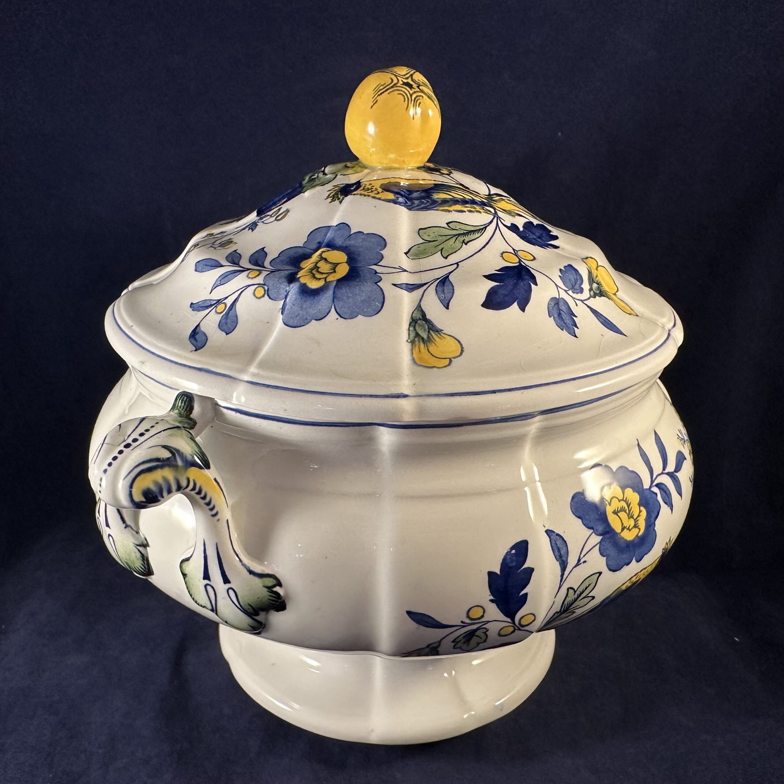 Spode 'Blue Bird' soepterrine Ø 20 cm, hoog 24 cm. - Afbeelding 4