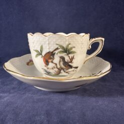 Herend Rothschild espressokop en schotel Ø kopje 6,5 cm hoog 5 cm.