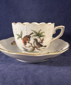 Herend Rothschild espressokop en schotel Ø kopje 6,5 cm hoog 5 cm.