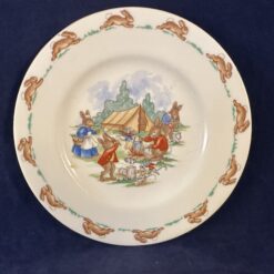 Royal Doulton, 'Bunnykins','kamperen' bordje Ø 16,6 cm