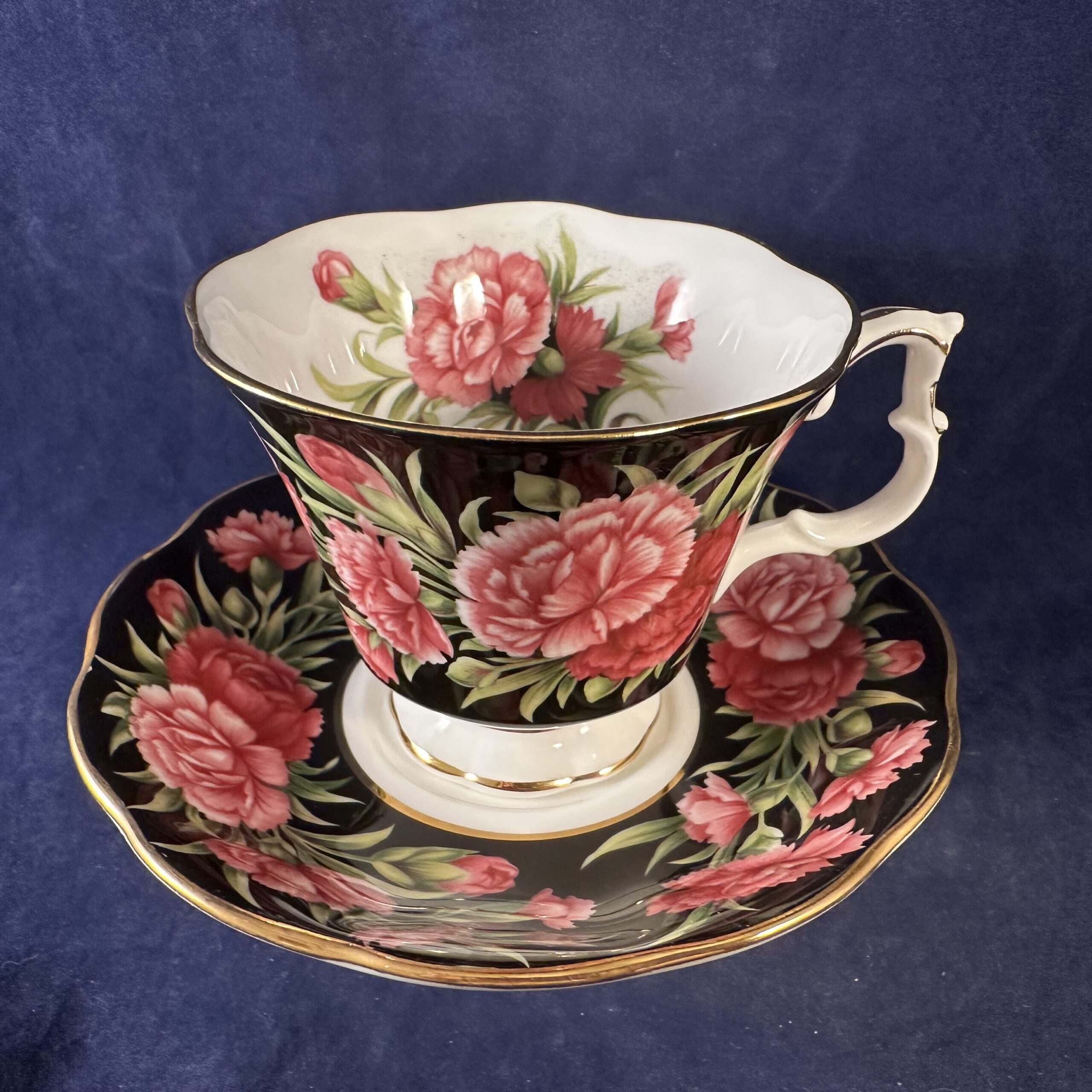 Royal Albert 'Bouquet Series' 'Carnation' kop en schotel Ø 9 cm hoog 7,4 cm - Afbeelding 3
