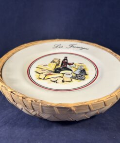 Sandra Rich set van 4 kaasborden in een mandje Ø 21 cm.