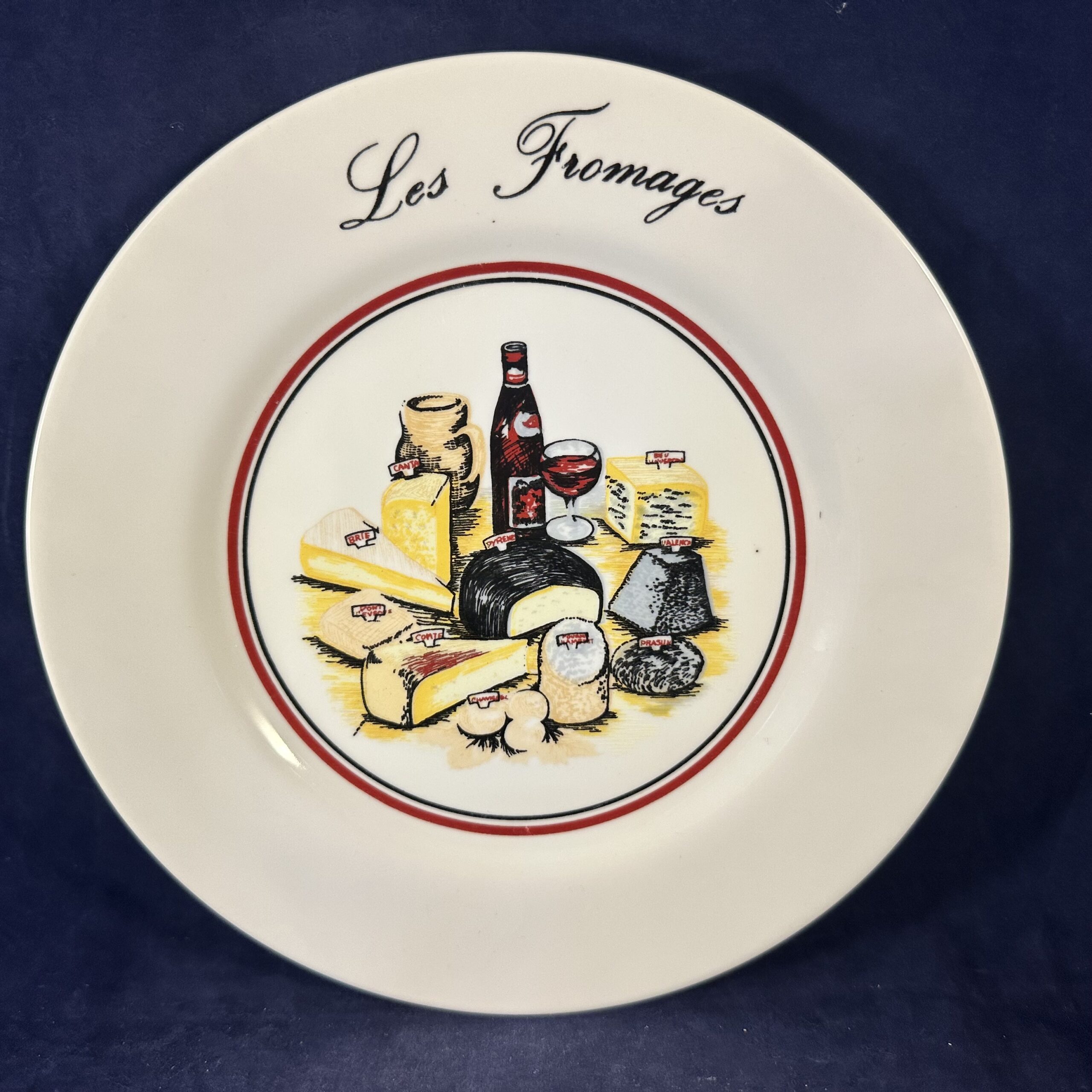 Sandra Rich set van 4 kaasborden in een mandje Ø 21 cm. - Afbeelding 2