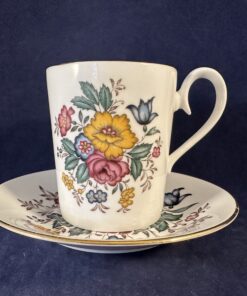 Royal Albert koffiekop en schotel - serie Eden Ø 6,3 cm, hoog 7,5 cm