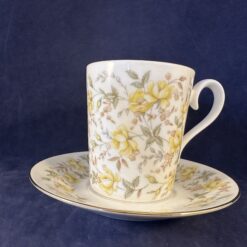 Royal Albert koffiekop en schotel - serie Yellow Ribbon Ø 6,3 cm, hoog 7,5 cm