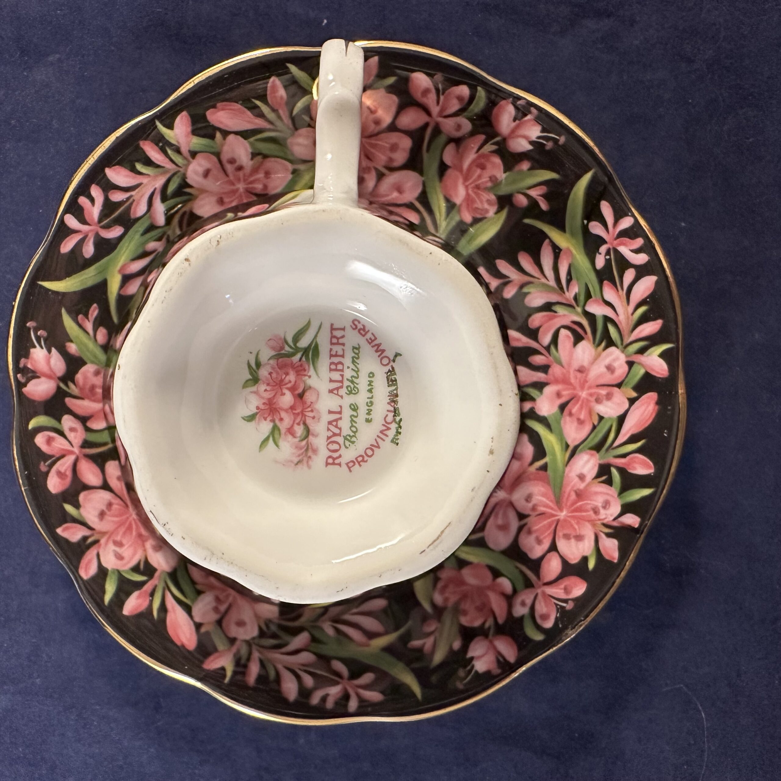 Royal Albert 'Provincial Flowers - Fireweed' kop en schotel Ø 9 cm hoog 7,4 cm - Afbeelding 5