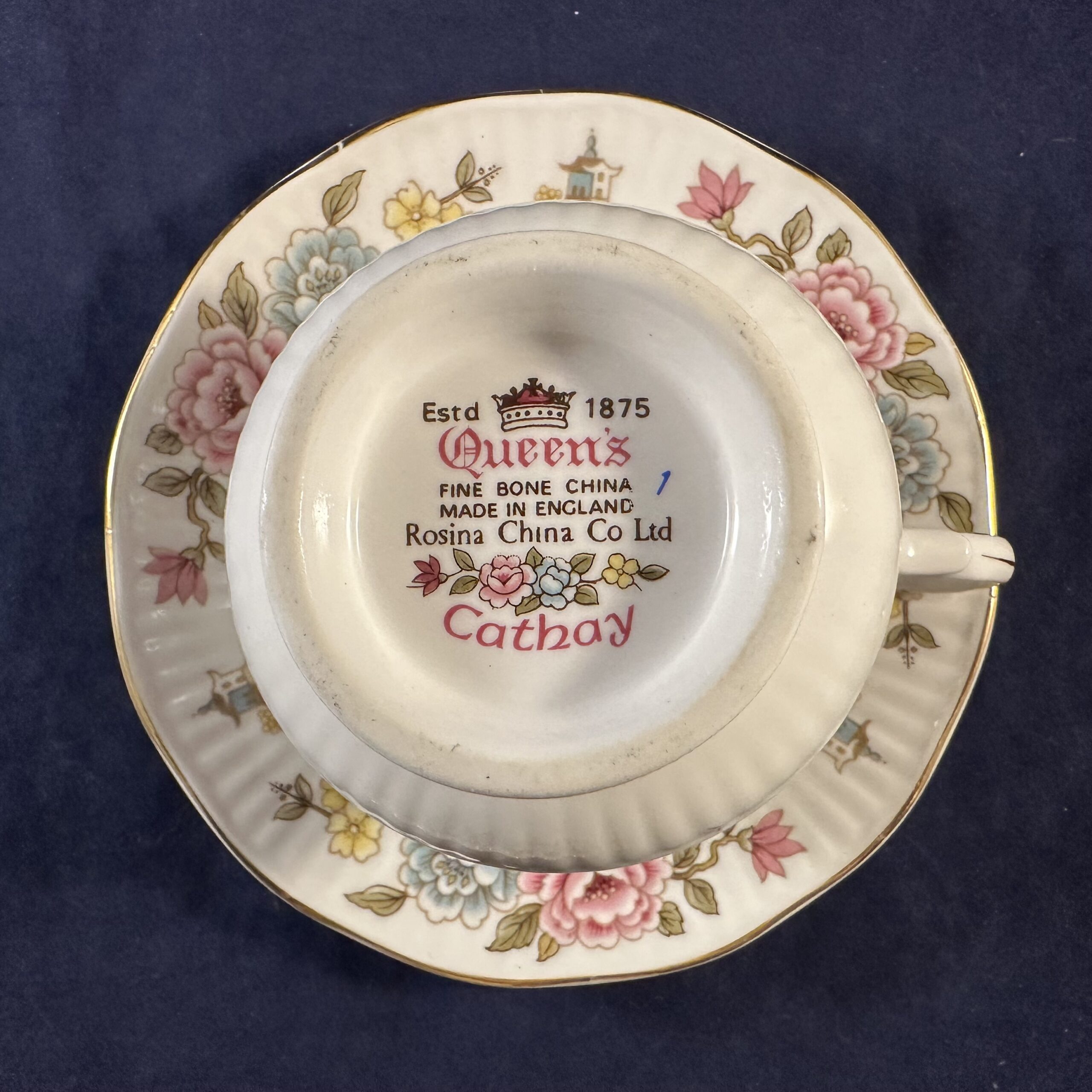 Queens Cathay kop en schotel Ø 7 cm hoog 7 cm. - Afbeelding 5