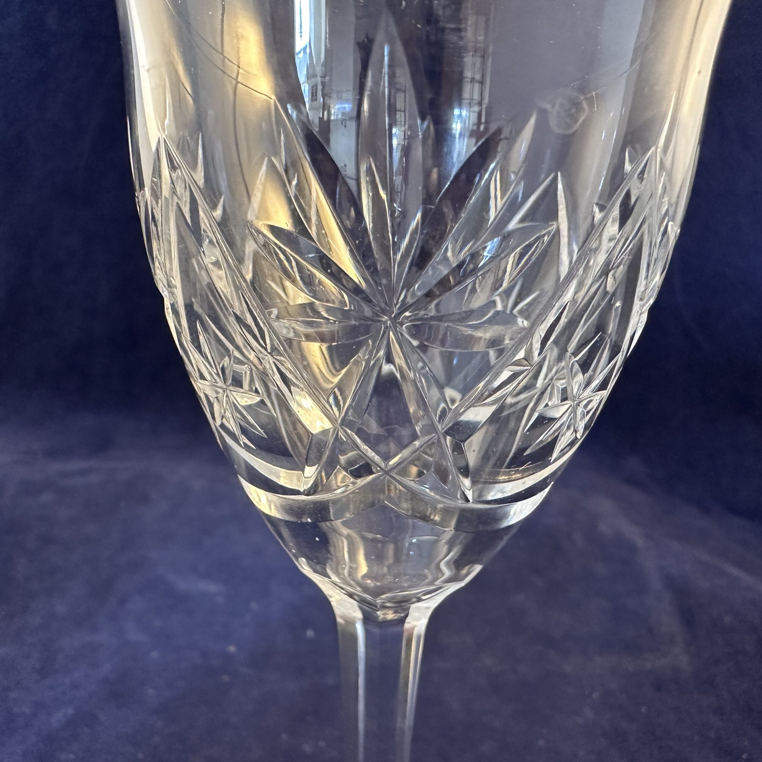 Set van 6 kristallen kleine wijnglazen/ portglazen, hoog 15 cm Ø 6,4 cm - Afbeelding 2