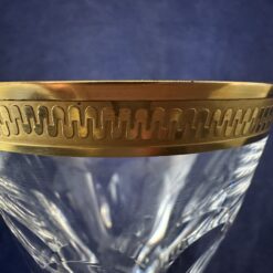 Moser set van 3 mondgeblazen wijnglazen met gouden rand, hoog 14 cm., Ø 7,7 cm. - Afbeelding 2