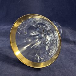 Moser set van 3 mondgeblazen wijnglazen met gouden rand, hoog 14 cm., Ø 7,7 cm. - Afbeelding 3