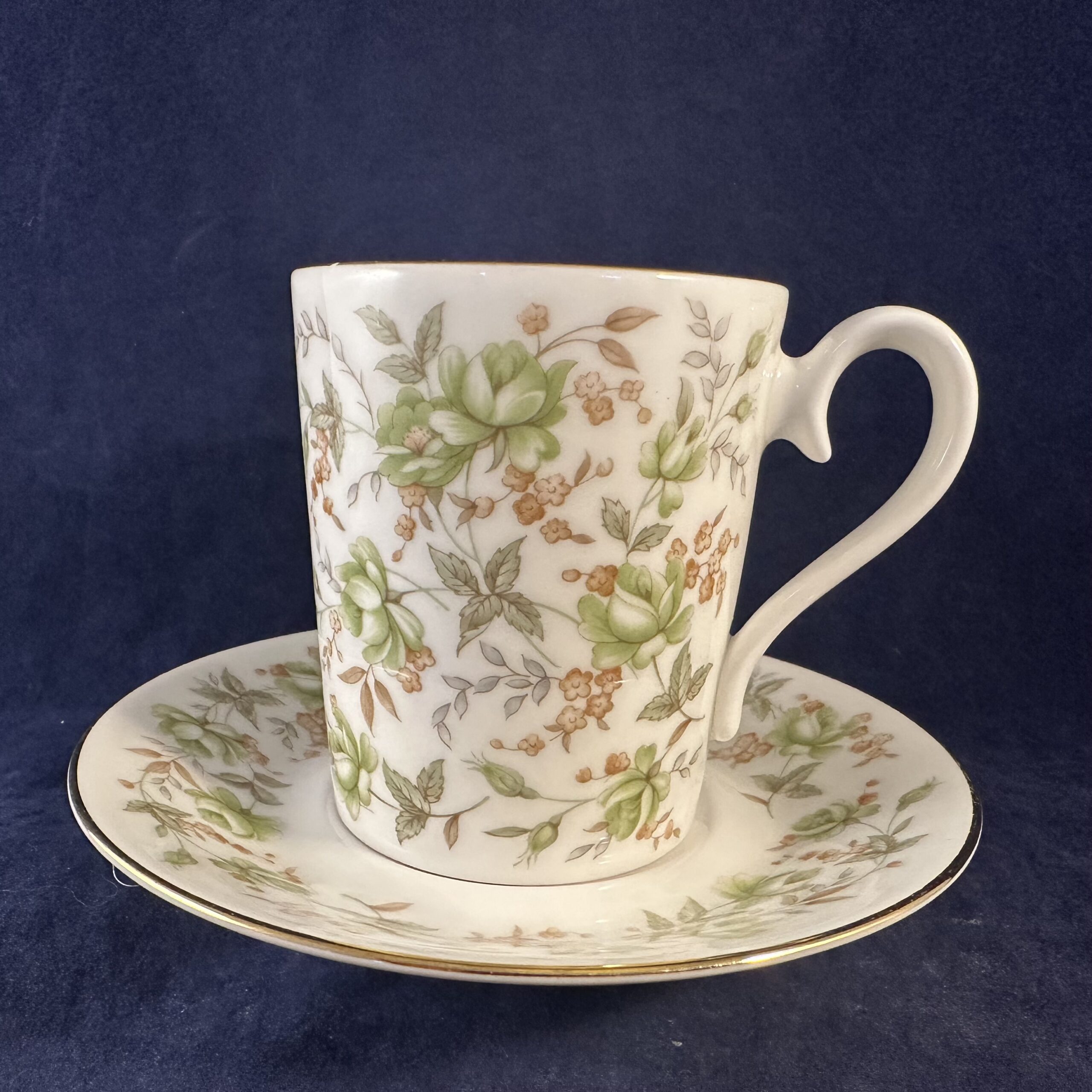 Royal Albert koffiekop en schotel - serie Green velvet Ø 6,3 cm, hoog 7,5 cm