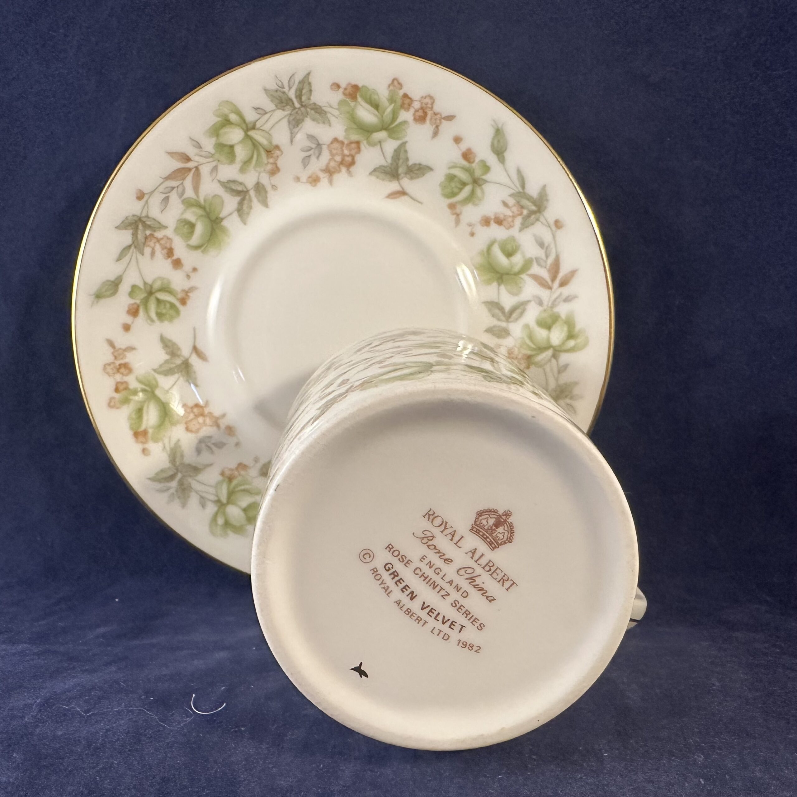 Royal Albert koffiekop en schotel - serie Green velvet Ø 6,3 cm, hoog 7,5 cm - Afbeelding 5