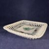Herend Apponyi groen vierkant mandje met vlechtwerknr 7377, Ø 15,5 x 15,5 cm, hoog 3 cm
