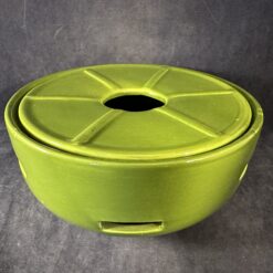 Groen theelicht Ø 17 cm hoog 7 cm.