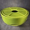Groen theelicht Ø 17 cm hoog 7 cm.