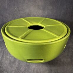 Groen theelicht Ø 17 cm hoog 7 cm.
