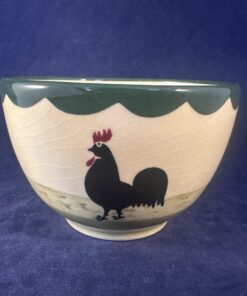 Zeller 'Kip en haan' kommetje, Ø 8,6 cm, hoog 5,7 cm.
