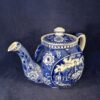 Societe Ceramique Teadrinker blauwe theepot hoog 14 cm inhoud 750 cc