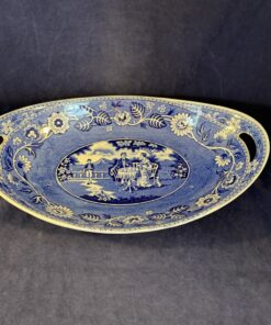Societe Ceramique 'Teadrinker' blauw broodschaal
