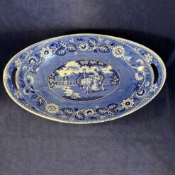 Societe Ceramique 'Teadrinker' blauw broodschaal