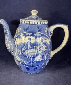 Societe Ceramique 'Teadrinker' blauw grote koffiepot