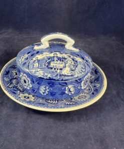 Societe Ceramique 'Teadrinker' blauw botervloot