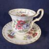 Royal Albert Flower of the month series dameskop en schotel 'March' hoog 6,8 cm Ø 7,3 cm
