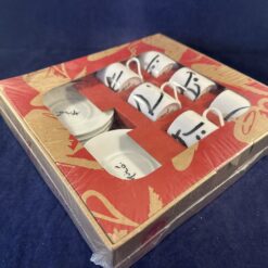 Doos met 6 espresso kop en schotels Miro