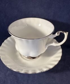 Royal Albert 'Chantilly' platinum herenkop en schotel Ø kopje 8,6 cm