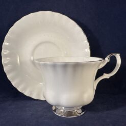 Royal Albert 'Chantilly' platinum herenkop en schotel Ø kopje 8,6 cm - Afbeelding 2