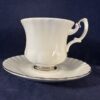 Royal Albert 'Chantilly' platinum dameskop en schotel Ø kopje 7,3 cm
