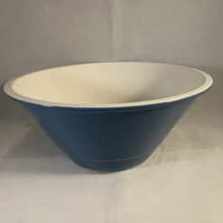 Fris Edam 'Jubilant' slaschaal/slabak in wit met blauw Ø 22 cm hoog 9,7 cm.