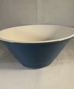 Fris Edam 'Jubilant' slaschaal/slabak in wit met blauw Ø 22 cm hoog 9,7 cm.