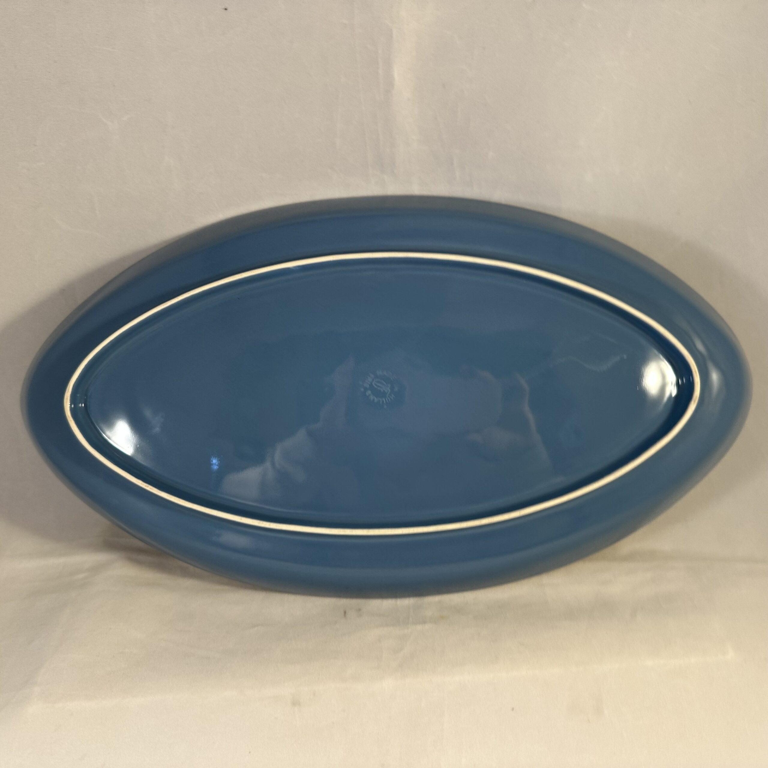 Fris Edam 'Jubilant' serveerschaal in wit met blauw 35 x 18,5 cm. - Afbeelding 3