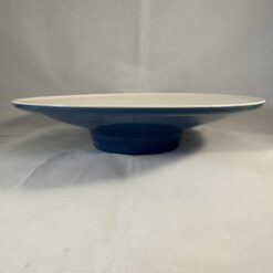 Fris Edam 'Jubilant' schaal op voet in wit met blauw Ø 27 cm hoog 6 cm