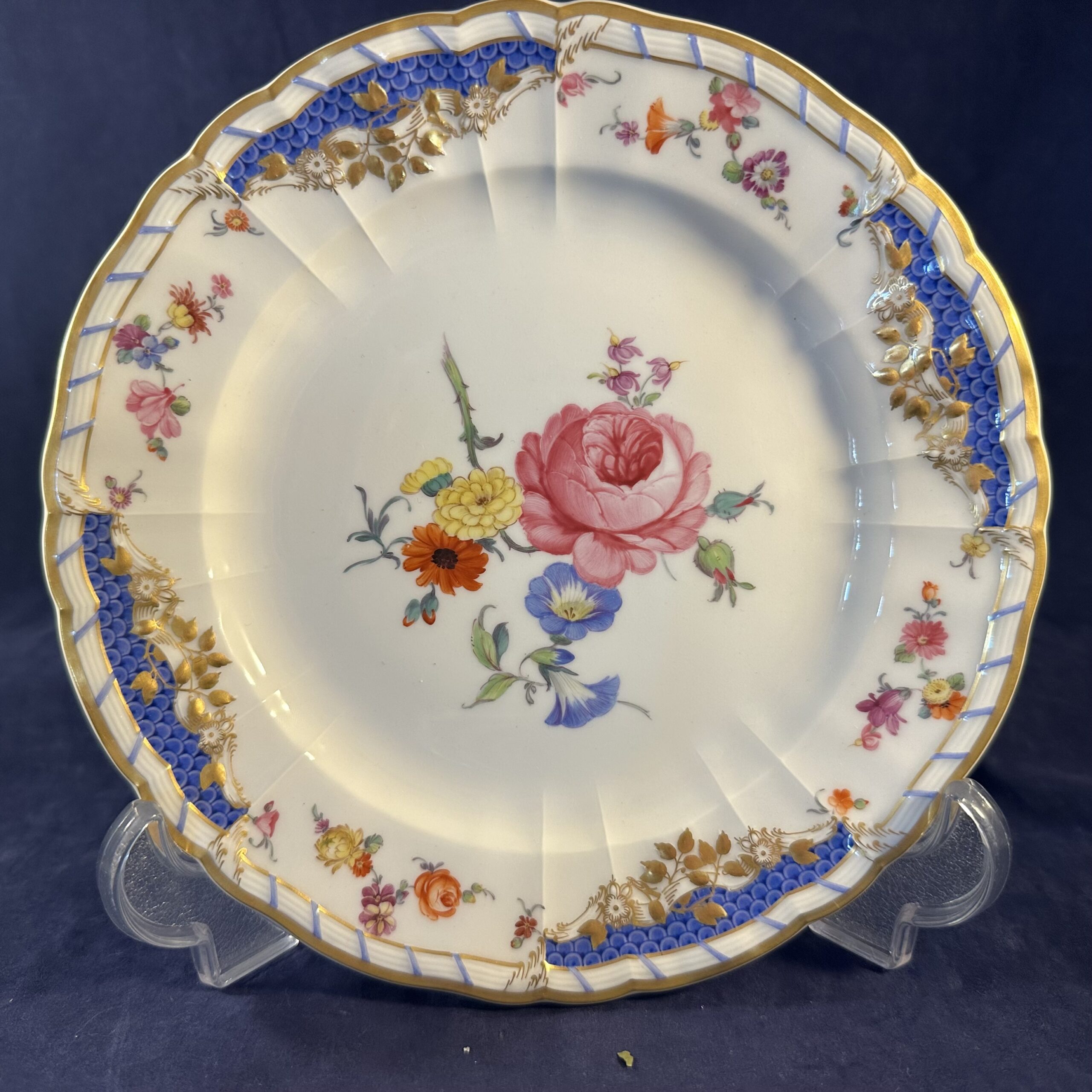 KPM 'Berlin Rocaille Breslauer Stadtschloss' bordje Ø 20 cm. - Afbeelding 3