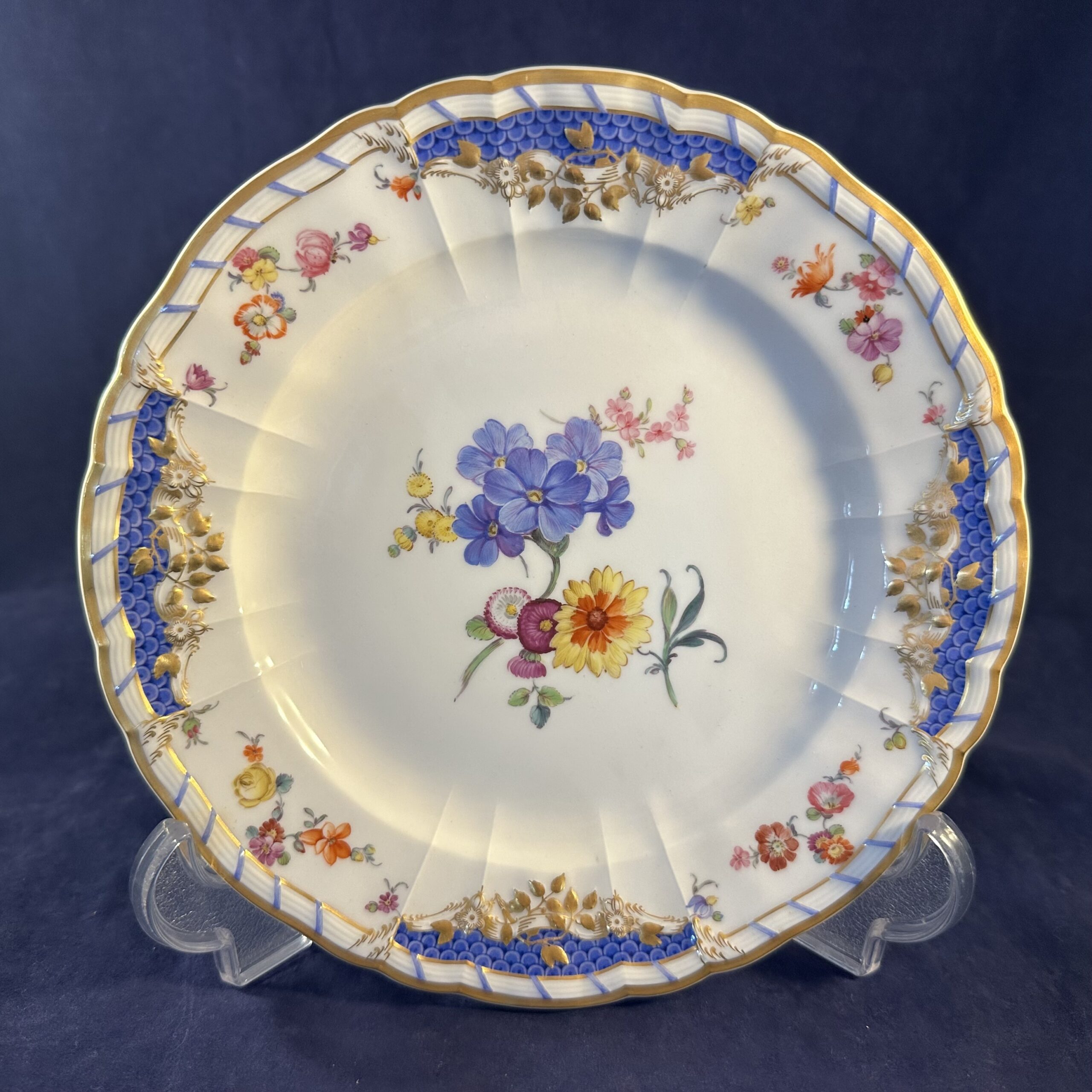 KPM 'Berlin Rocaille Breslauer Stadtschloss' bordje Ø 20 cm. - Afbeelding 8