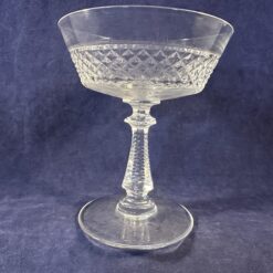 Val Saint Lambert 'Heidelberg' set van 6 coupes prachtig diamantgeslepen, hoog 12 cm, Ø 9,8 cm