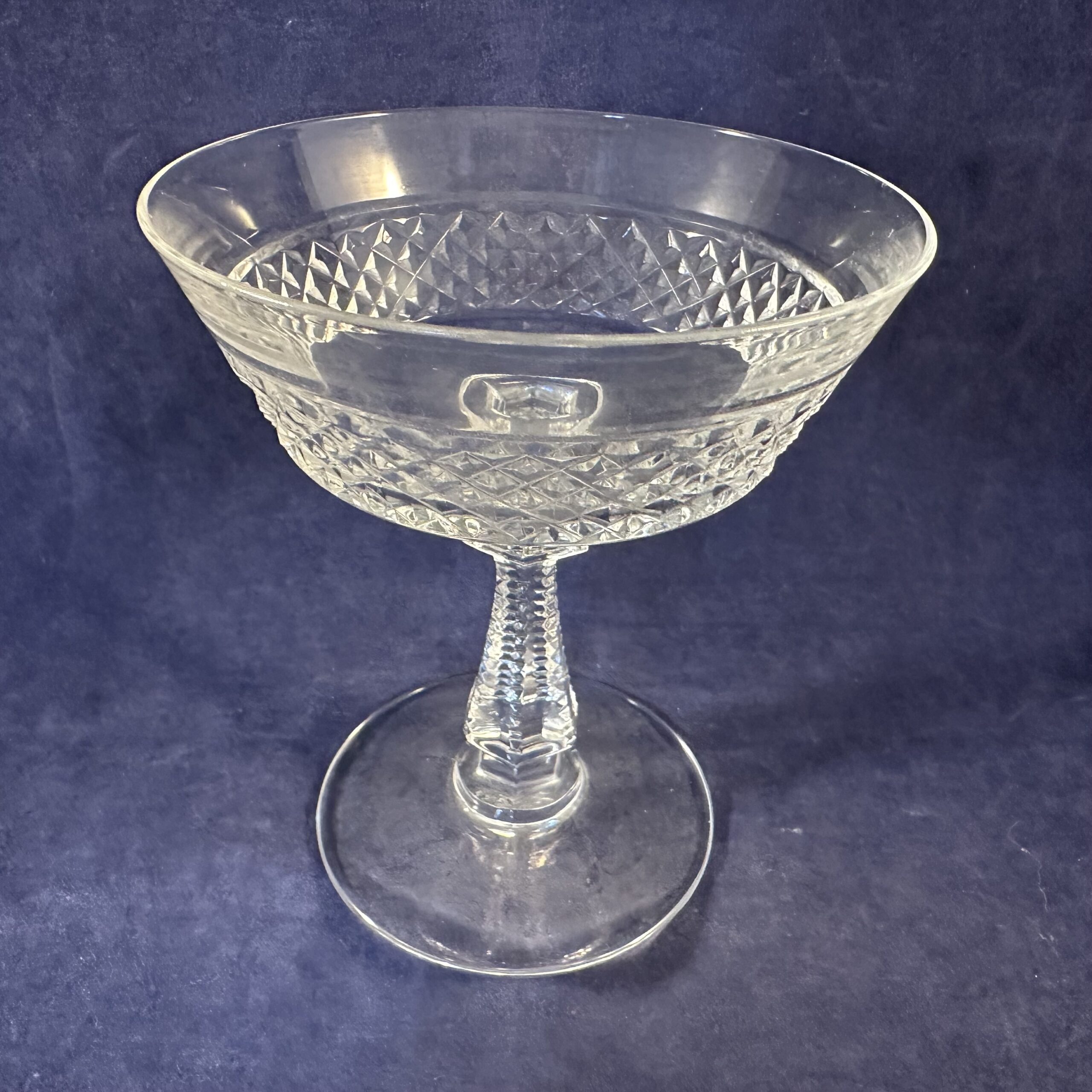 Val Saint Lambert 'Heidelberg' set van 6 coupes prachtig diamantgeslepen, hoog 12 cm, Ø 9,8 cm - Afbeelding 3