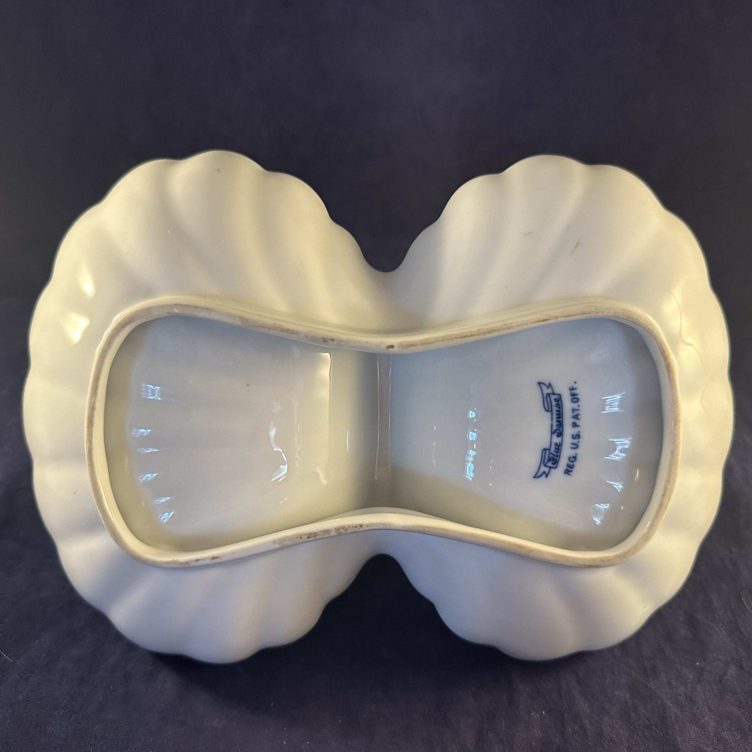 Blue Danube tweevakschaal met greep 24 x 17,5 cm. hoog 11 cm. - Afbeelding 4