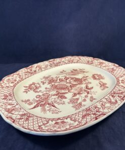 Mason's Pink Stratford rechthoekige platte schaal 27,5 x 33,5 cm