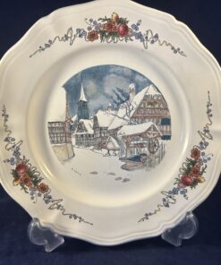 Sarreguemines 'Obernai' dinerbord Ø 24,7 cm (sneeuwlandschap)