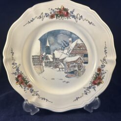 Sarreguemines 'Obernai' dinerbord Ø 24,7 cm (sneeuwlandschap)
